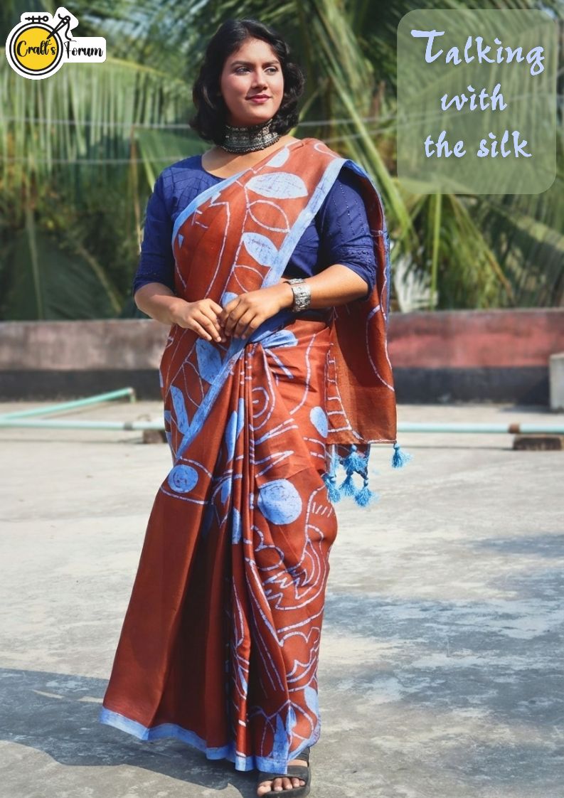 Batik pure silk saree
